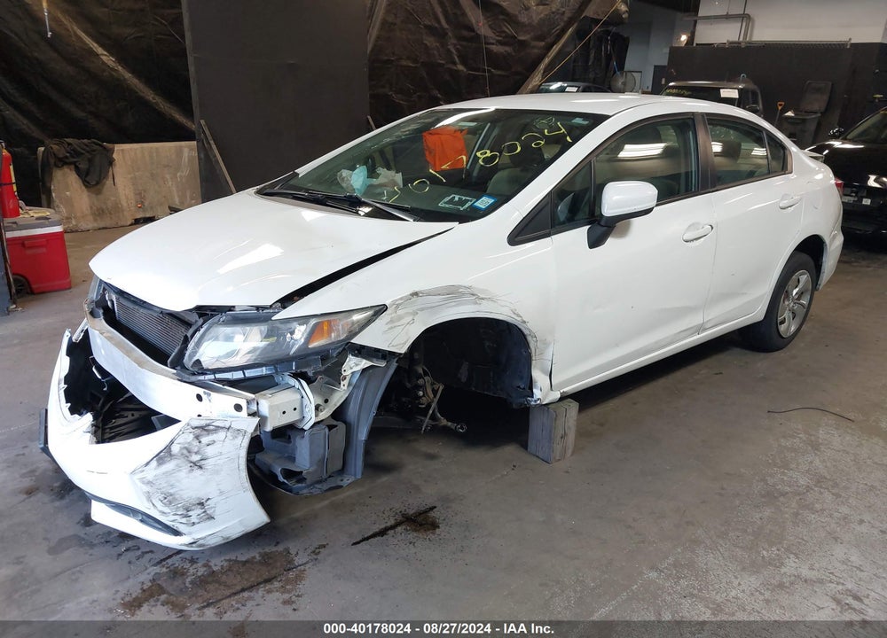 2015 HONDA CIVIC LX VIN: 19XFB2F54FE257052