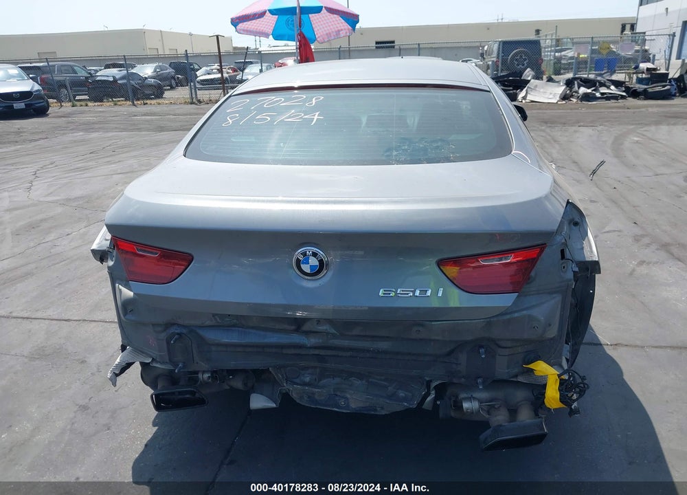 2017 BMW 650I GRAN COUPE VIN: WBA6D4C30HD981329