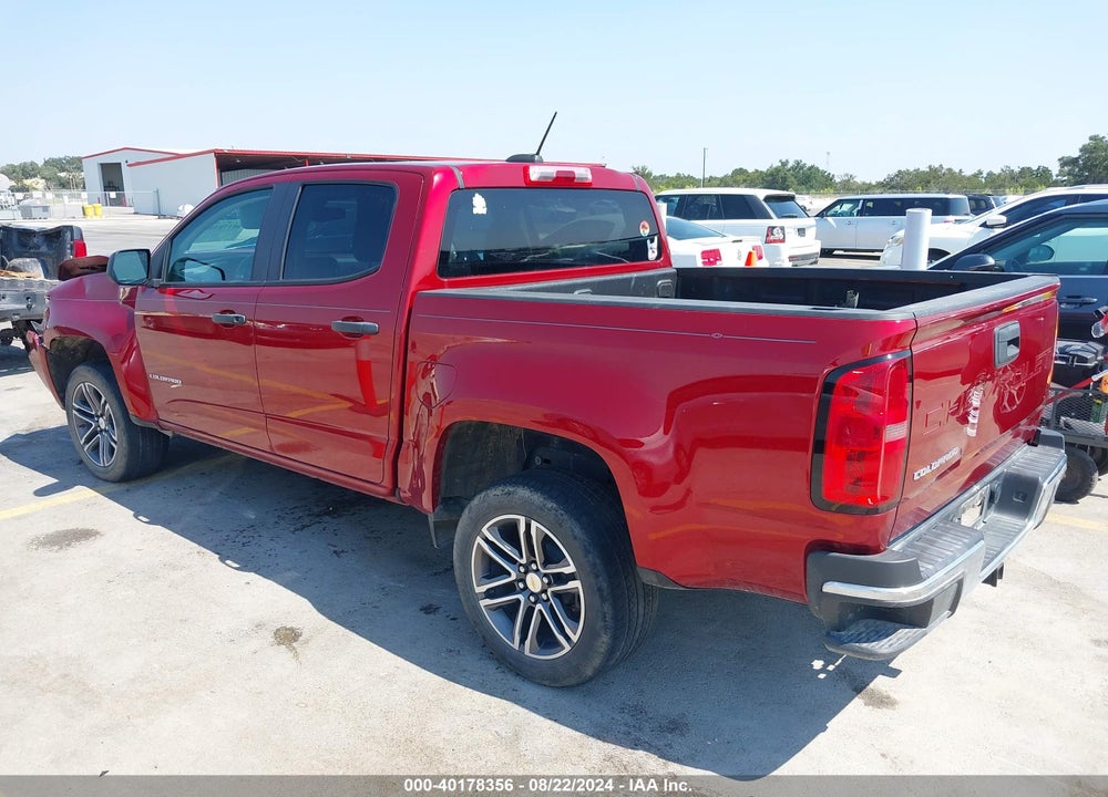 2021 CHEVROLET COLORADO 2WD SHORT BOX WT VIN: 1GCGSBEA7M1189638