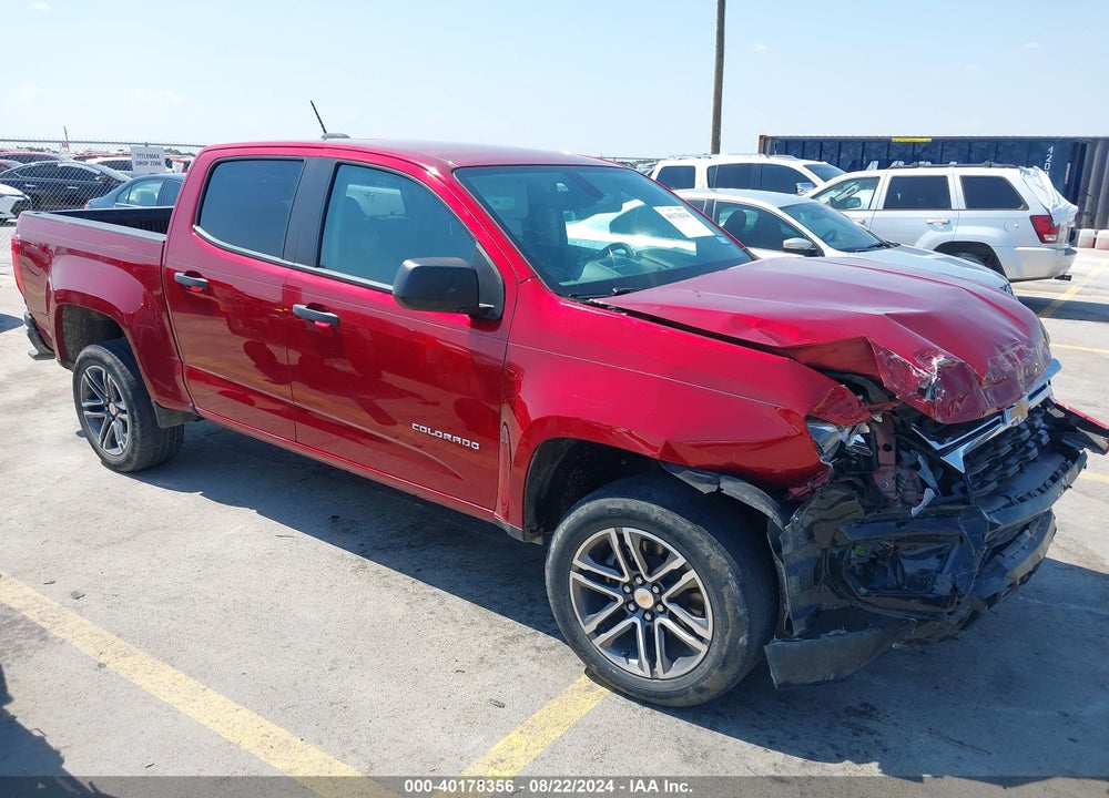 2021 CHEVROLET COLORADO 2WD SHORT BOX WT VIN: 1GCGSBEA7M1189638