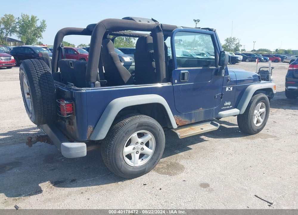 2004 JEEP WRANGLER X VIN: 1J4FA39S34P762761
