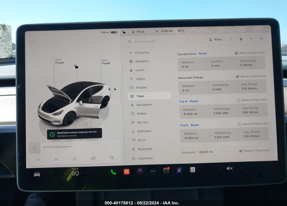 2022 TESLA MODEL Y PERFORMANCE DUAL MOTOR ALL-WHEEL DRIVE VIN: 7SAYGDEF3NF547441