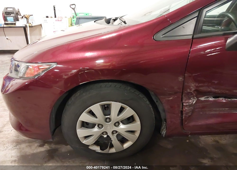 2012 HONDA CIVIC LX VIN: 19XFB2F51CE091147
