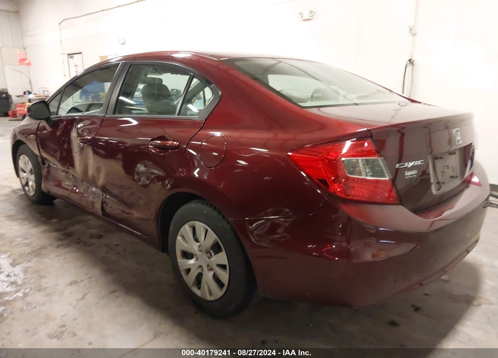 2012 HONDA CIVIC LX VIN: 19XFB2F51CE091147