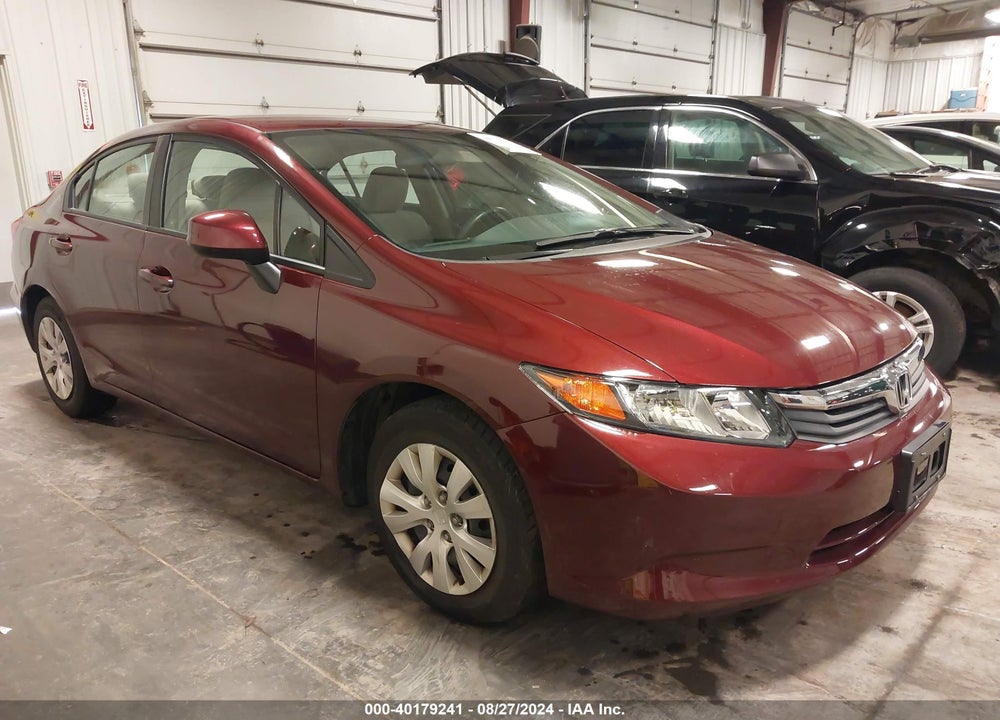 2012 HONDA CIVIC LX VIN: 19XFB2F51CE091147