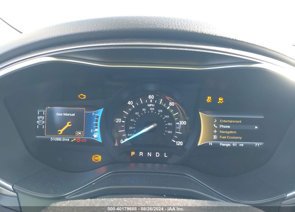 2019 FORD FUSION HYBRID SE VIN: 3FA6P0LUXKR226768