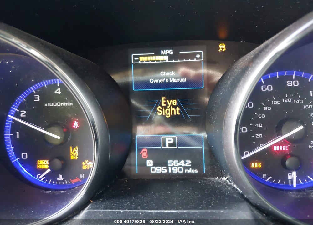 2019 SUBARU OUTBACK 2.5I VIN: 4S4BSABC3K3293499