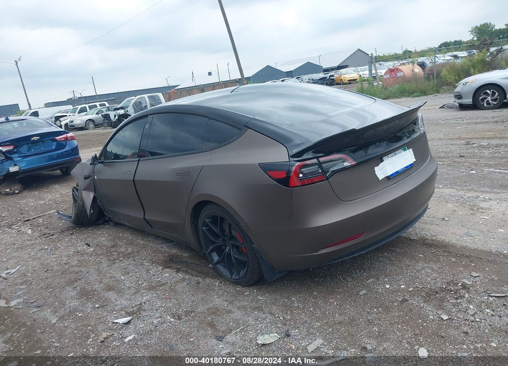 2023 TESLA MODEL 3 PERFORMANCE DUAL MOTOR ALL-WHEEL DRIVE VIN: 5YJ3E1EC7PF412922