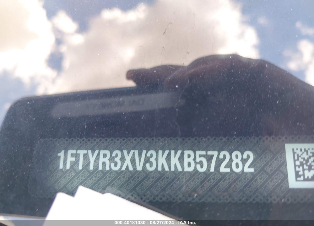 2019 FORD TRANSIT-250 VIN: 1FTYR3XV3KKB57282