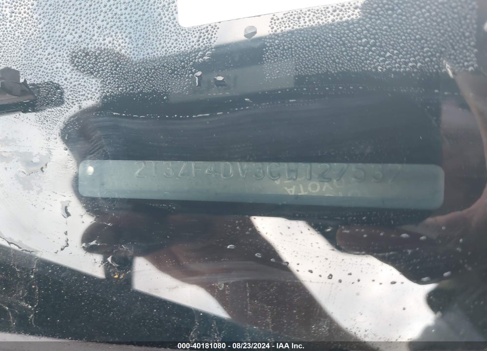 2012 TOYOTA RAV4 VIN: 2T3ZF4DV3CW127537