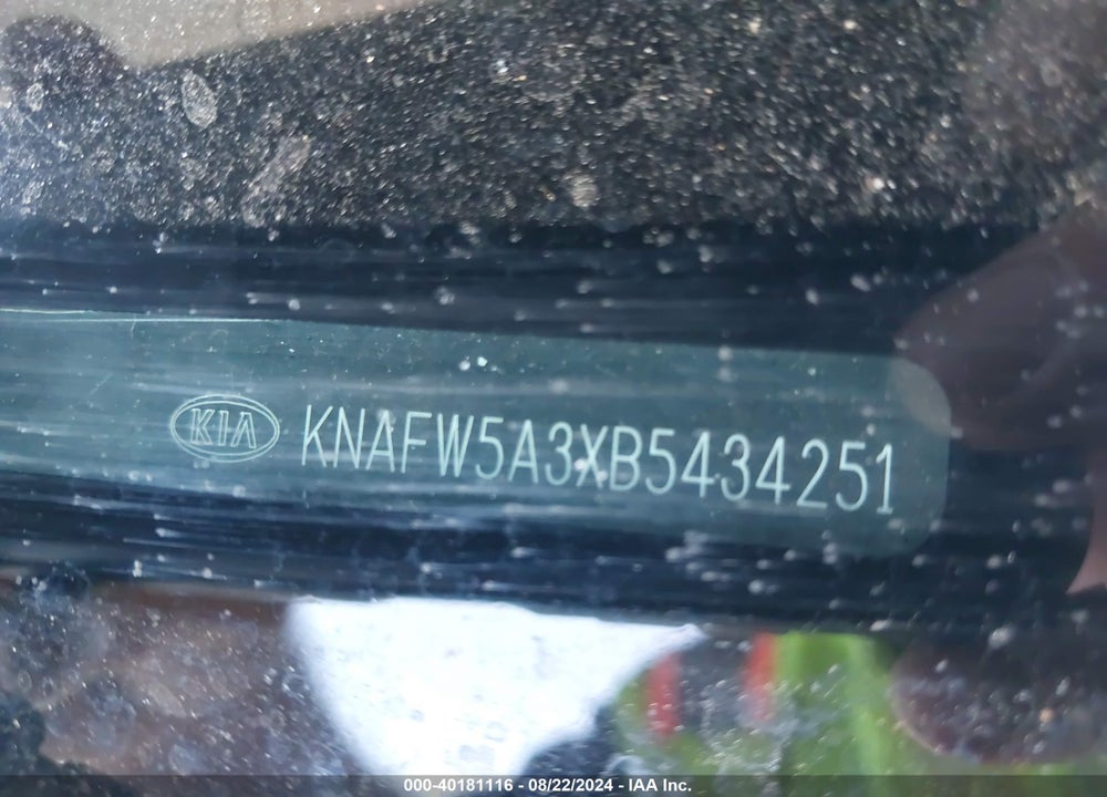 2011 KIA FORTE VIN: KNAFW5A3XB5434251