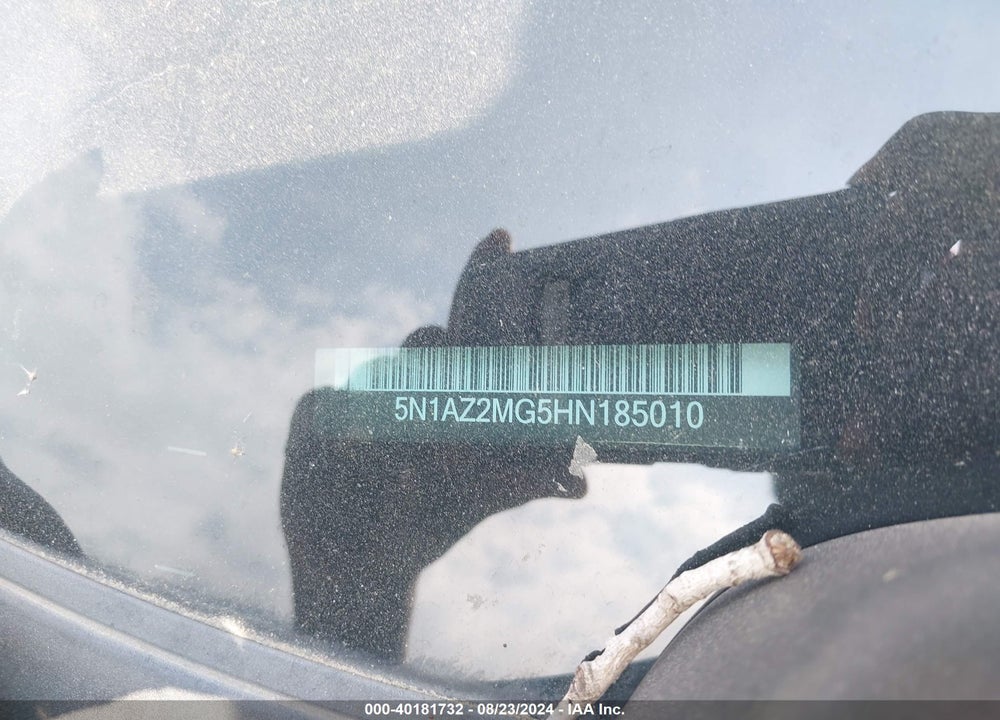 2017 NISSAN MURANO SL VIN: 5N1AZ2MG5HN185010