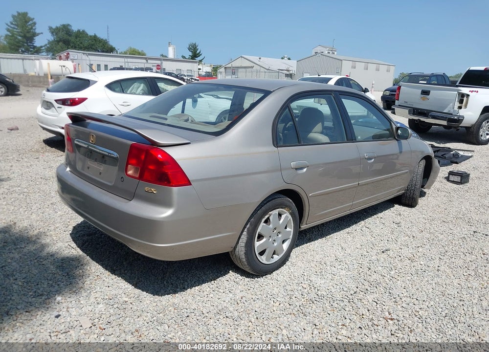 2001 HONDA CIVIC EX VIN: 1HGES26761L028225