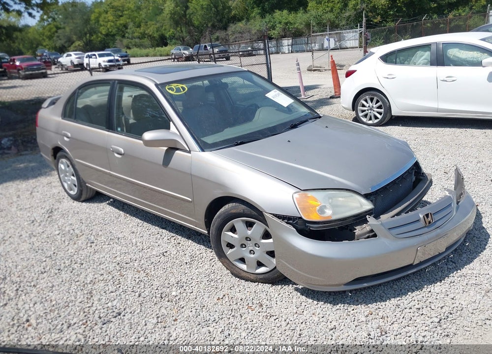 2001 HONDA CIVIC EX VIN: 1HGES26761L028225