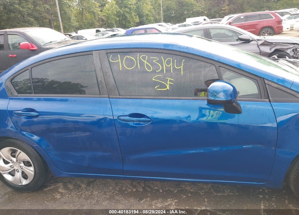 2013 HONDA CIVIC LX VIN: 19XFB2F51DE290300