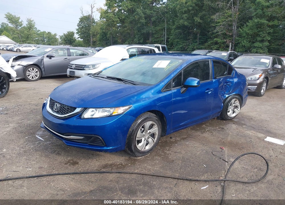 2013 HONDA CIVIC LX VIN: 19XFB2F51DE290300