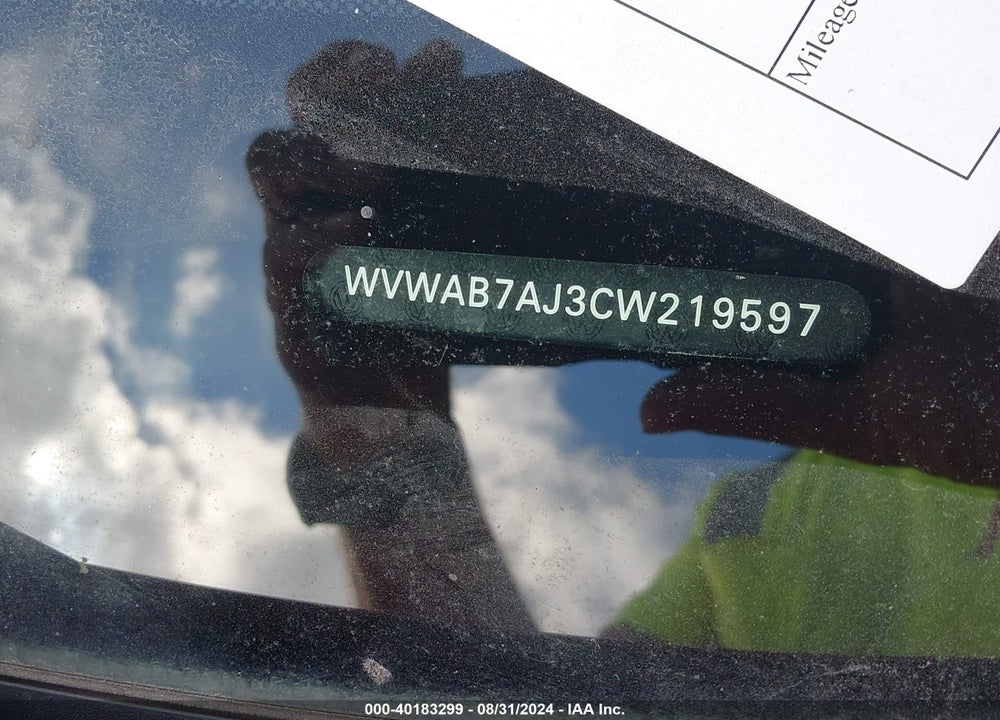 2012 VOLKSWAGEN GOLF 2.5L 2-DOOR VIN: WVWAB7AJ3CW219597