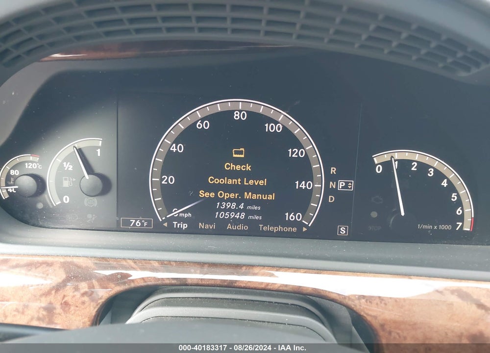 2008 MERCEDES-BENZ S 550 4MATIC VIN: WDDNG86X78A164054