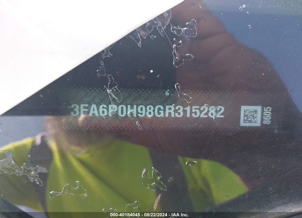 2016 FORD FUSION SE VIN: 3FA6P0H98GR315282