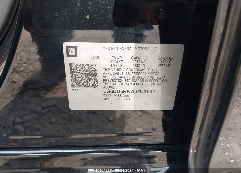 2020 CADILLAC CT5 SPORT VIN: 1G6DU5RK7L0111594