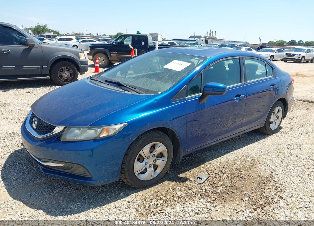 2014 HONDA CIVIC LX VIN: 19XFB2F54EE065578