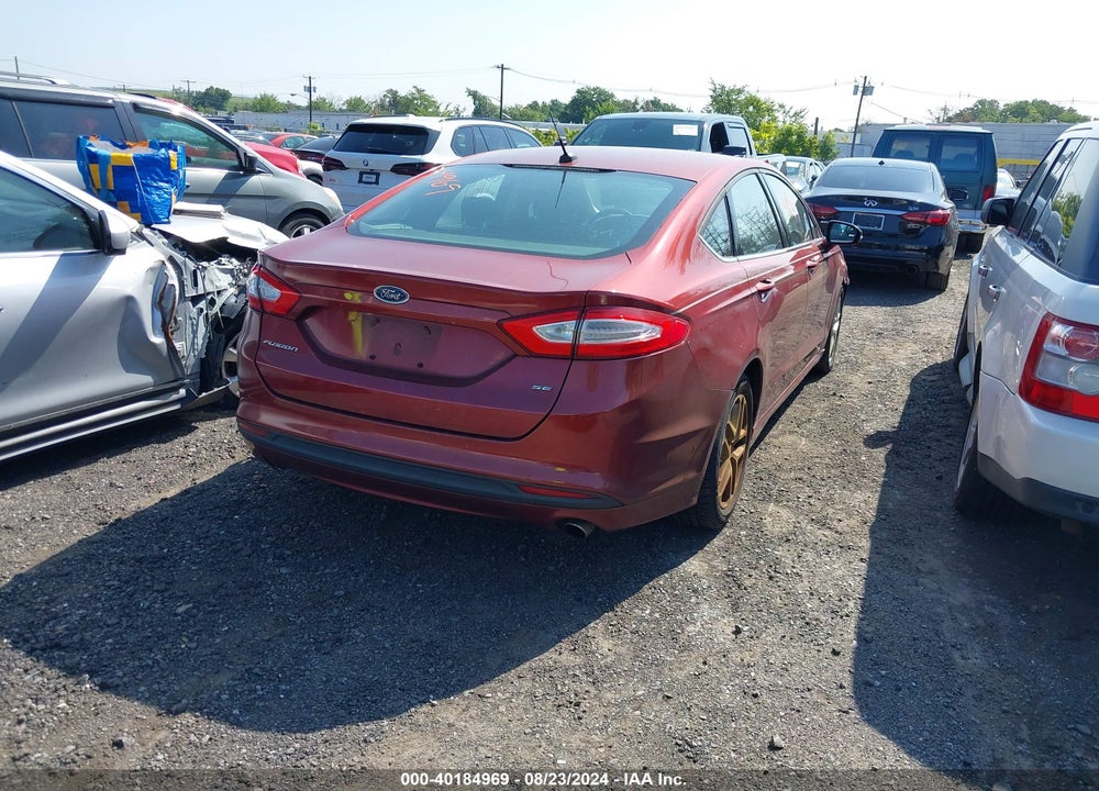 2014 FORD FUSION SE VIN: 3FA6P0H7XER261687