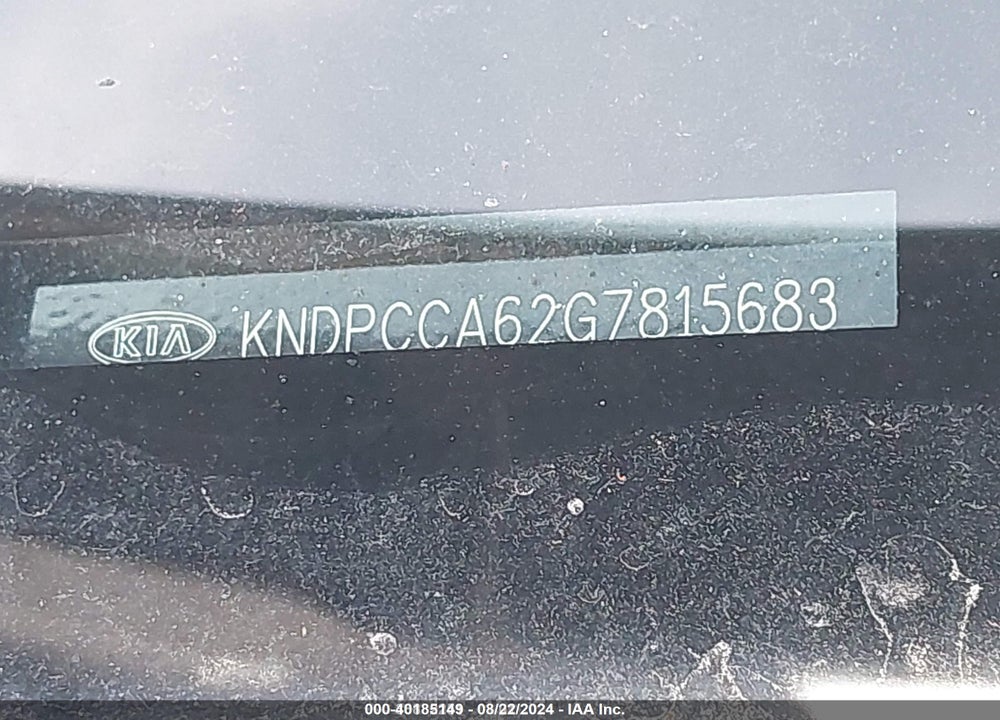 2016 KIA SPORTAGE VIN: KNDPCCA62G7815683