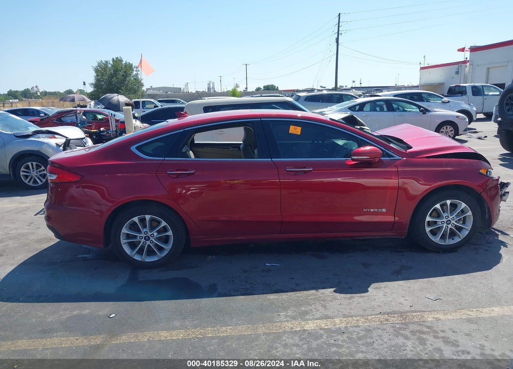 2019 FORD FUSION HYBRID SEL VIN: 3FA6P0MU9KR262370