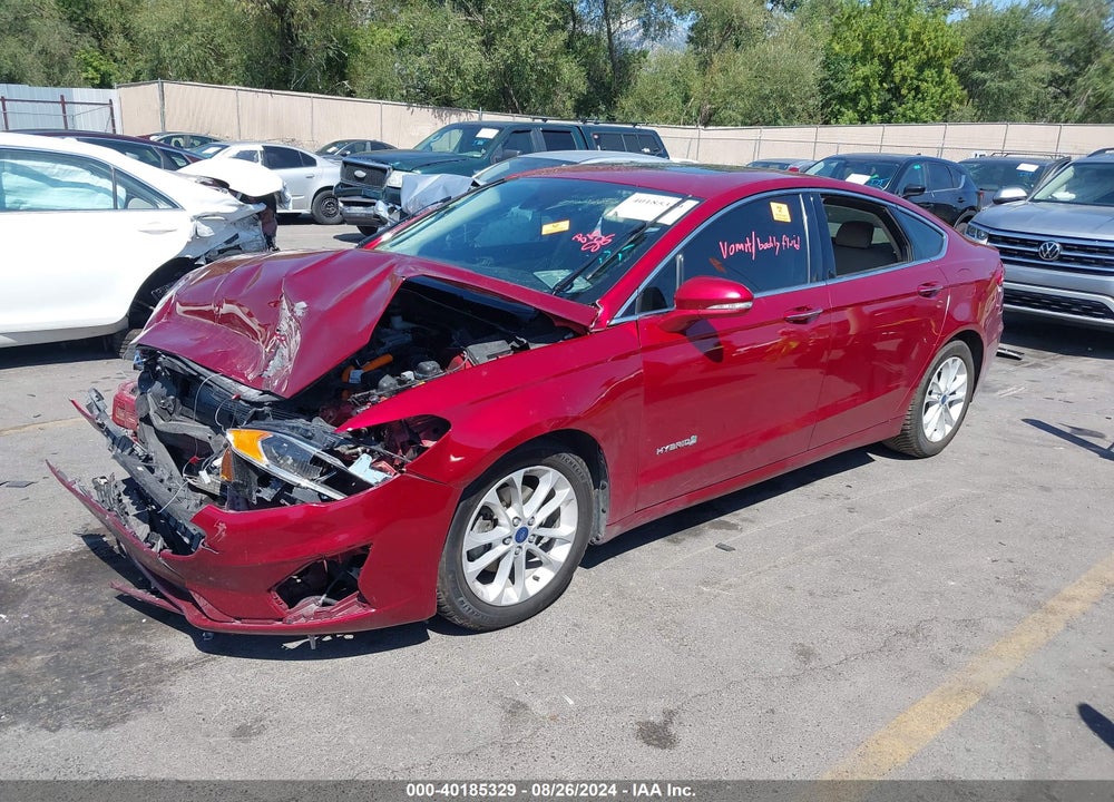 2019 FORD FUSION HYBRID SEL VIN: 3FA6P0MU9KR262370