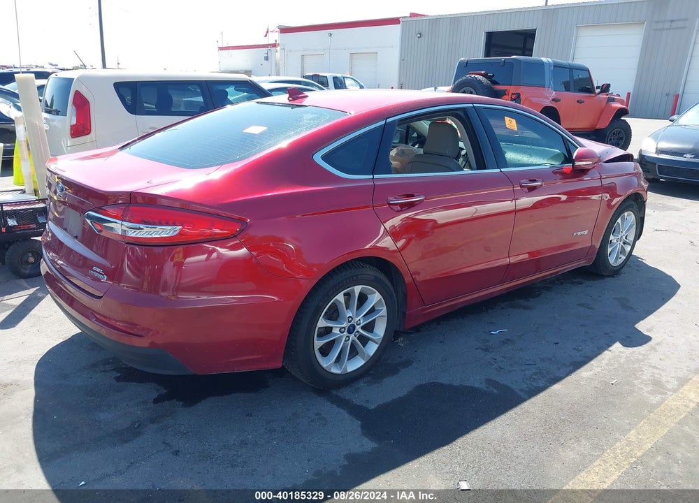 2019 FORD FUSION HYBRID SEL VIN: 3FA6P0MU9KR262370