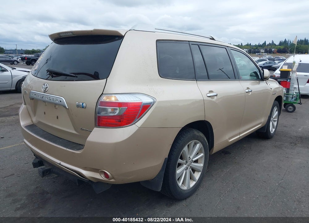 2008 TOYOTA HIGHLANDER HYBRID LIMITED VIN: JTEEW44A182009834