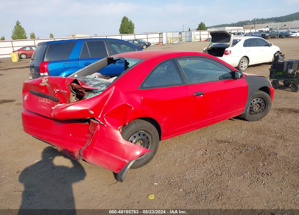 2001 HONDA CIVIC DX VIN: 1HGEM22261L086534