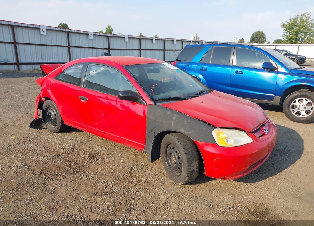 2001 HONDA CIVIC DX VIN: 1HGEM22261L086534