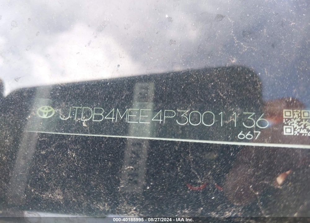 2023 TOYOTA COROLLA LE VIN: JTDB4MEE4P3001136