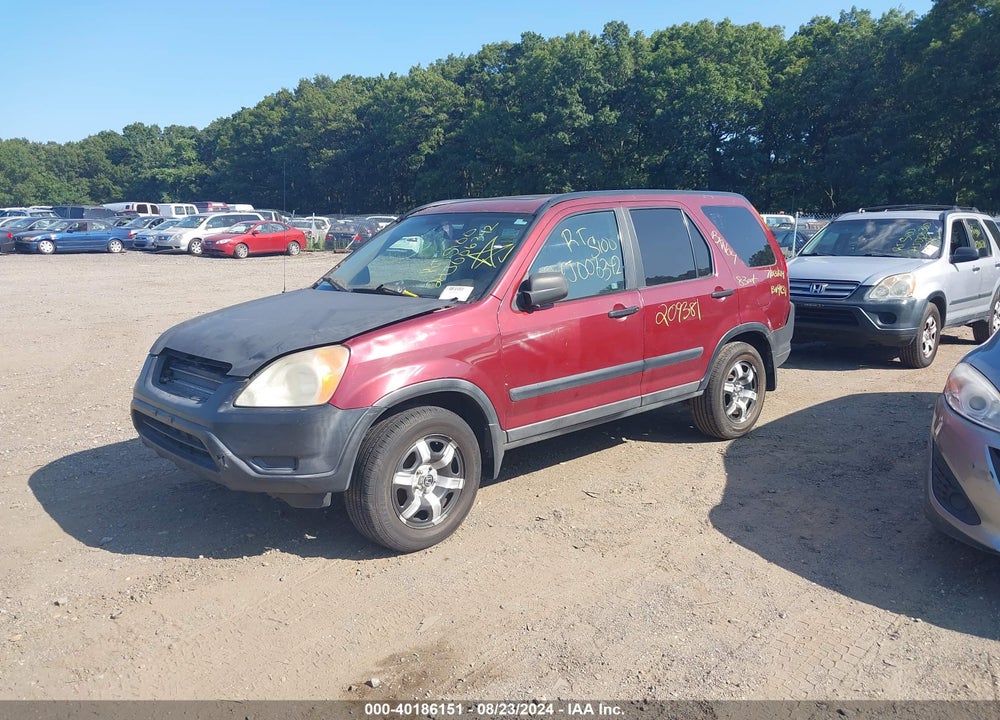 2002 HONDA CR-V EX VIN: SHSRD78842U009635