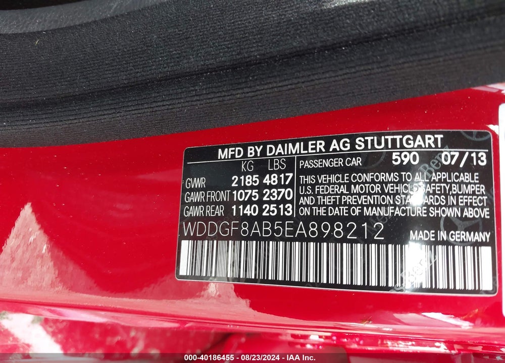 2014 MERCEDES-BENZ C 300 LUXURY 4MATIC/SPORT 4MATIC VIN: WDDGF8AB5EA898212