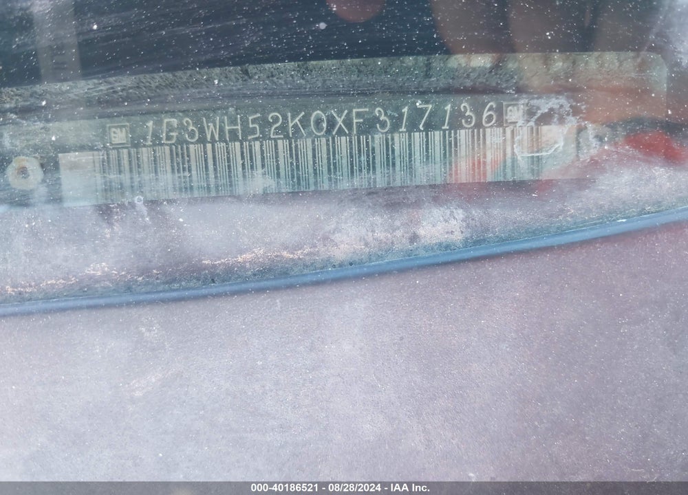 1999 OLDSMOBILE INTRIGUE GX VIN: 1G3WH52K0XF317136