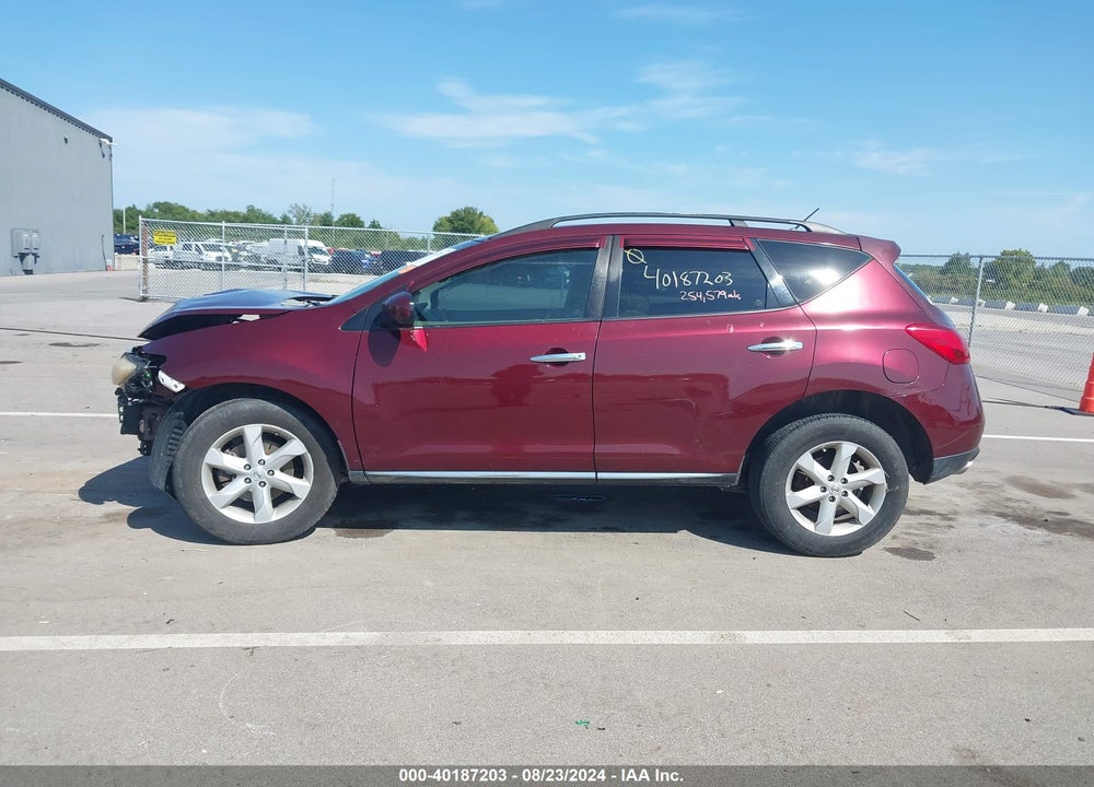 2009 NISSAN MURANO S VIN: JN8AZ18W49W145212