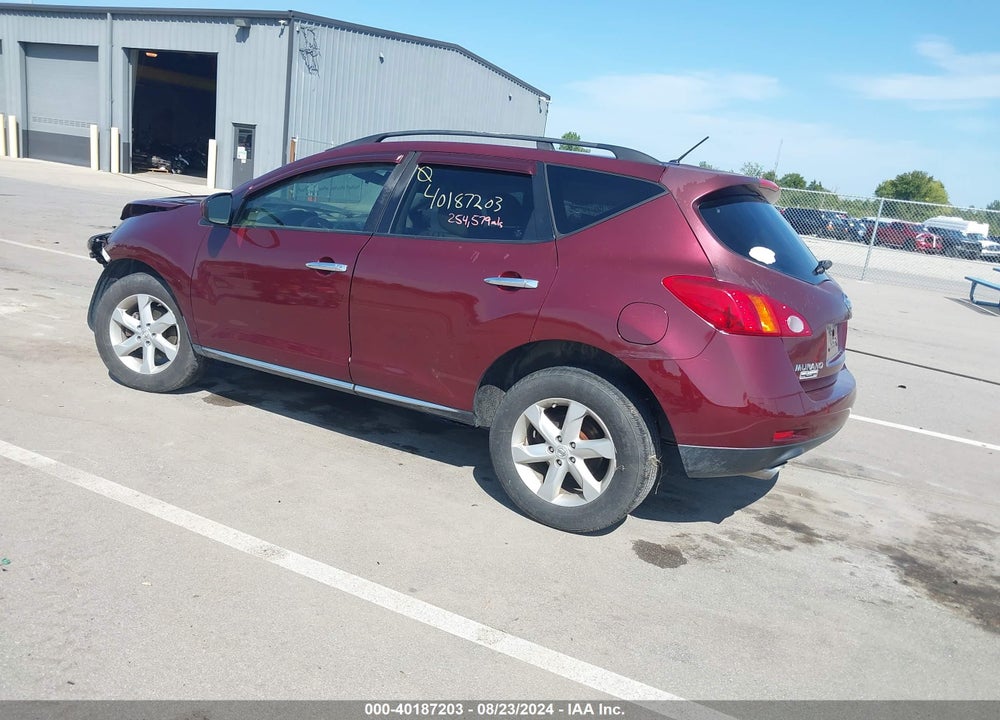 2009 NISSAN MURANO S VIN: JN8AZ18W49W145212
