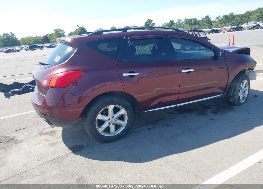 2009 NISSAN MURANO S VIN: JN8AZ18W49W145212