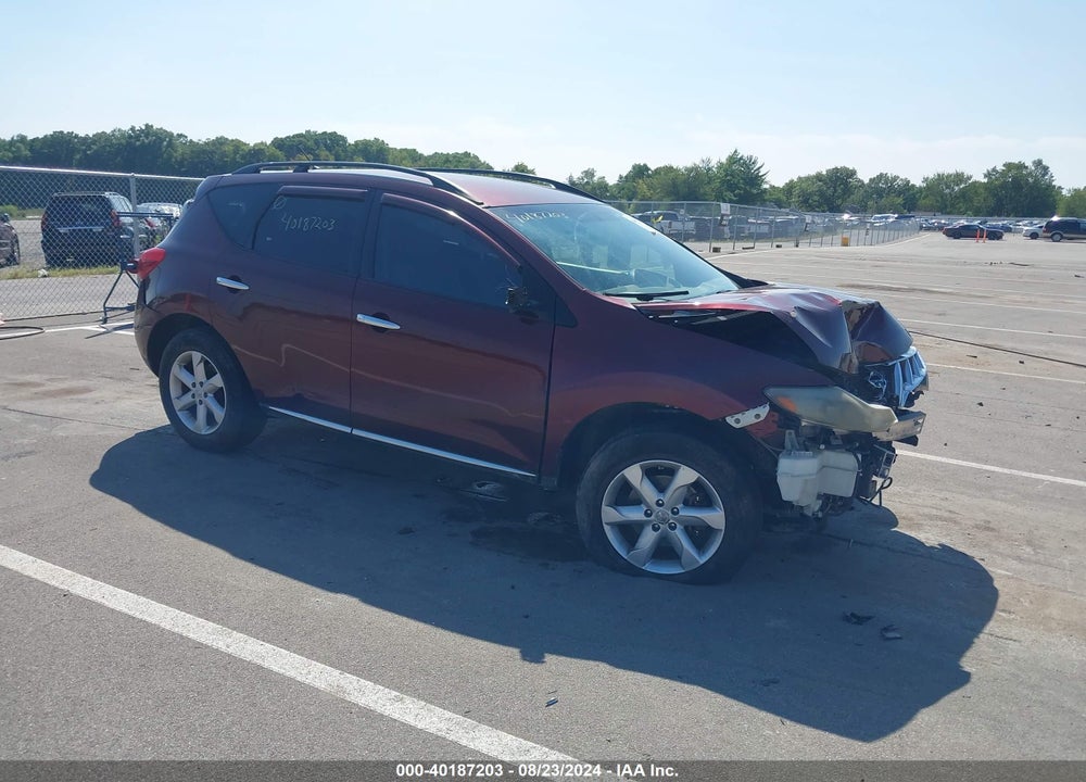 2009 NISSAN MURANO S VIN: JN8AZ18W49W145212