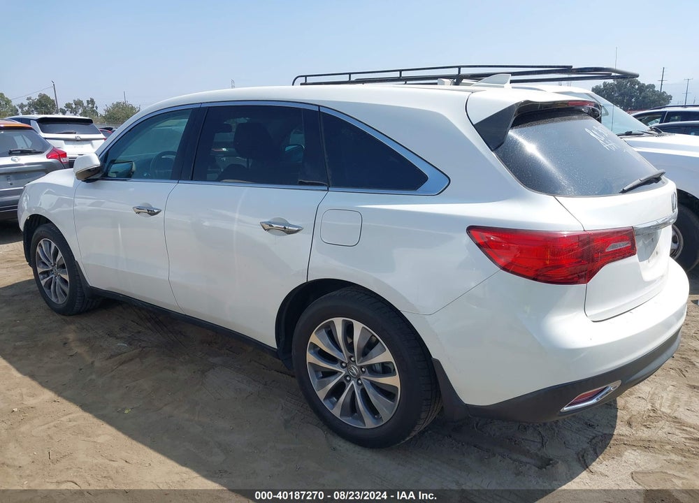 2014 ACURA MDX TECHNOLOGY PACKAGE VIN: 5FRYD3H48EB002487