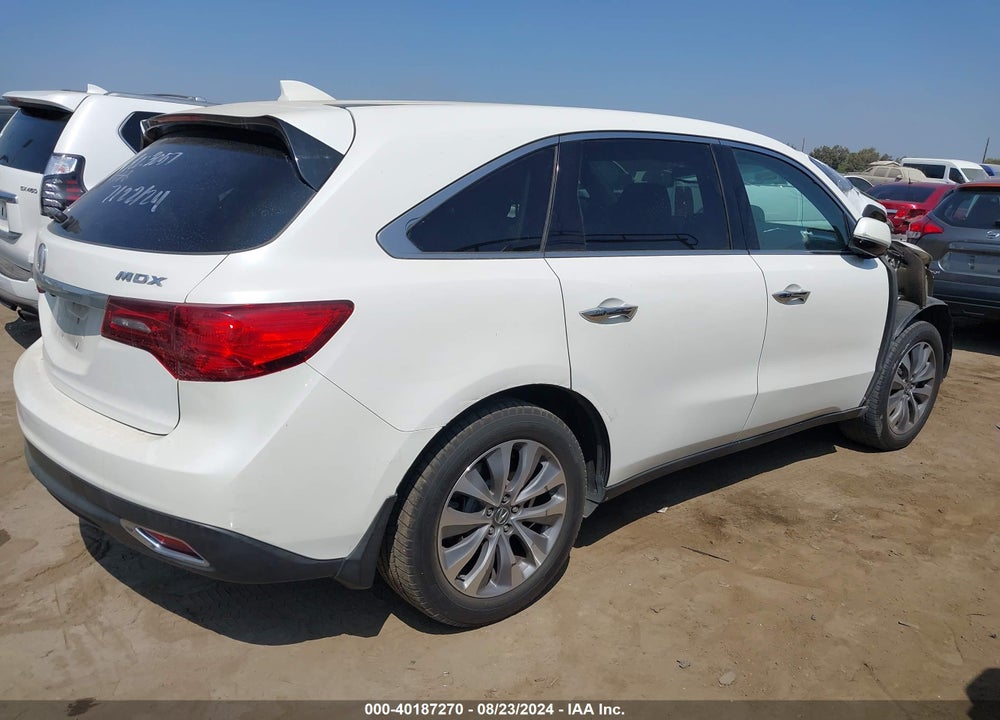 2014 ACURA MDX TECHNOLOGY PACKAGE VIN: 5FRYD3H48EB002487