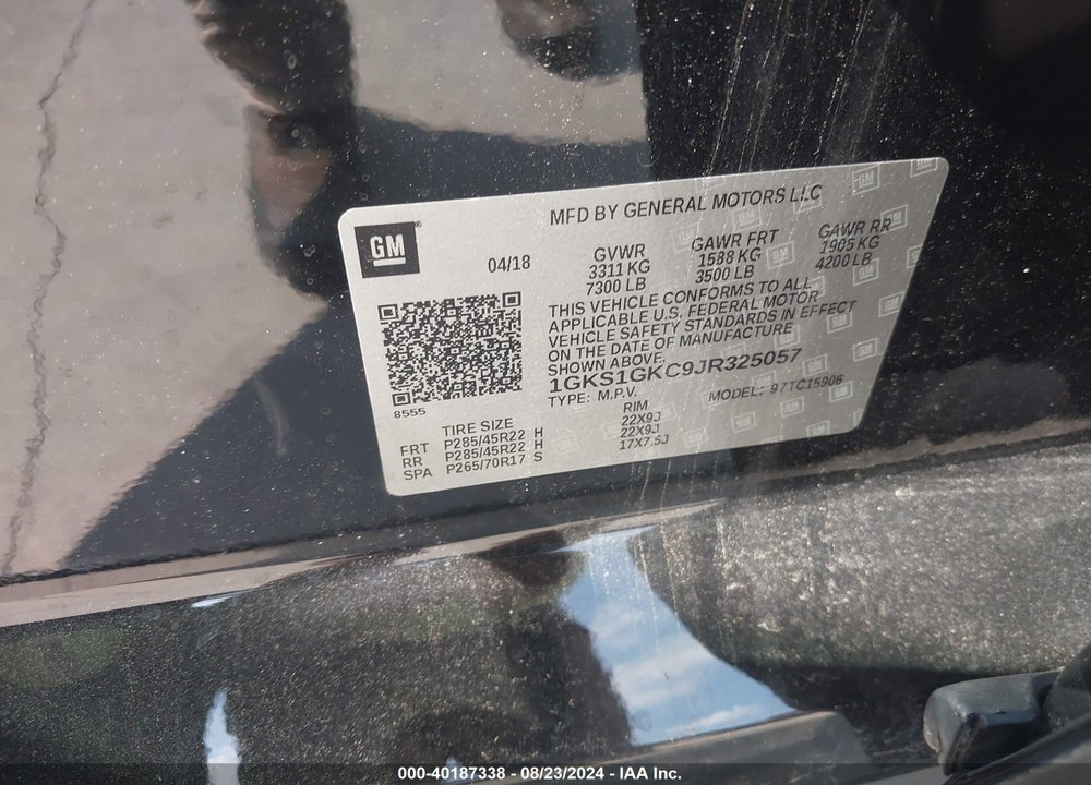 2018 GMC YUKON XL SLT VIN: 1GKS1GKC9JR325057