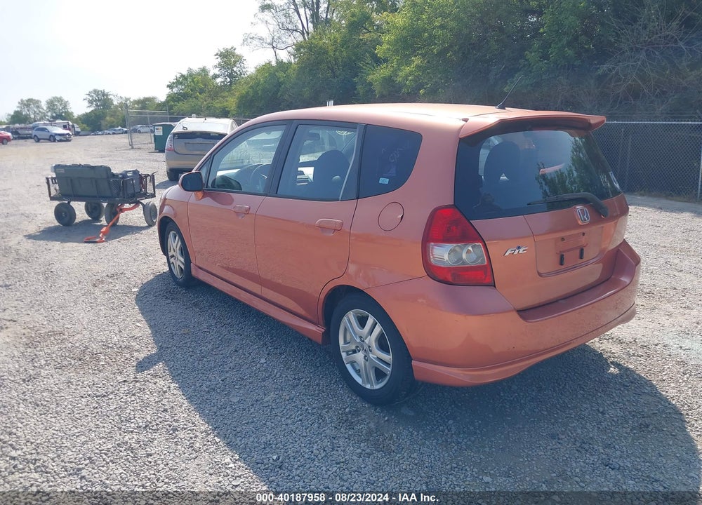 2008 HONDA FIT SPORT VIN: JHMGD38638S013224