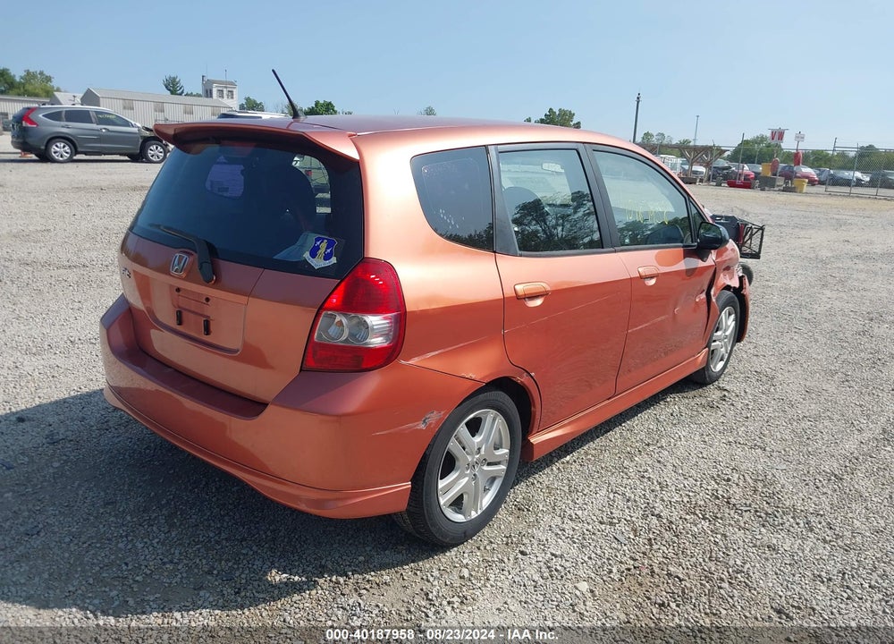 2008 HONDA FIT SPORT VIN: JHMGD38638S013224