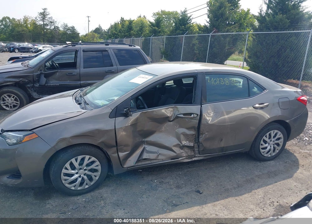 2018 TOYOTA COROLLA LE VIN: 2T1BURHE3JC101218