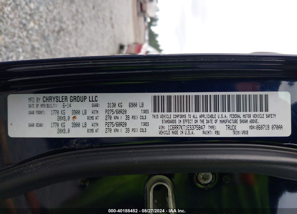 2014 RAM 1500 EXPRESS VIN: 1C6RR7KT1ES375847