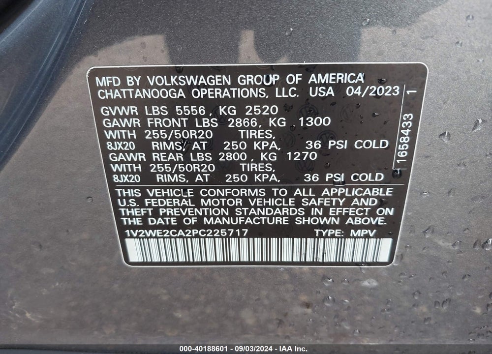2023 VOLKSWAGEN ATLAS CROSS SPORT 3.6L V6 SE W/TECHNOLOGY VIN: 1V2WE2CA2PC225717