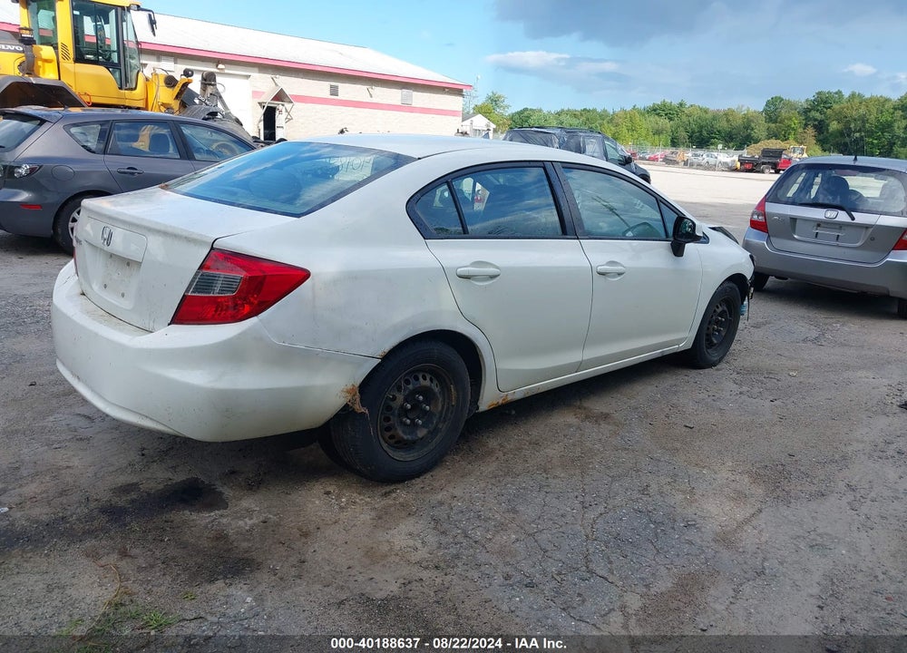 2012 HONDA CIVIC LX VIN: 2HGFB2F50CH610906